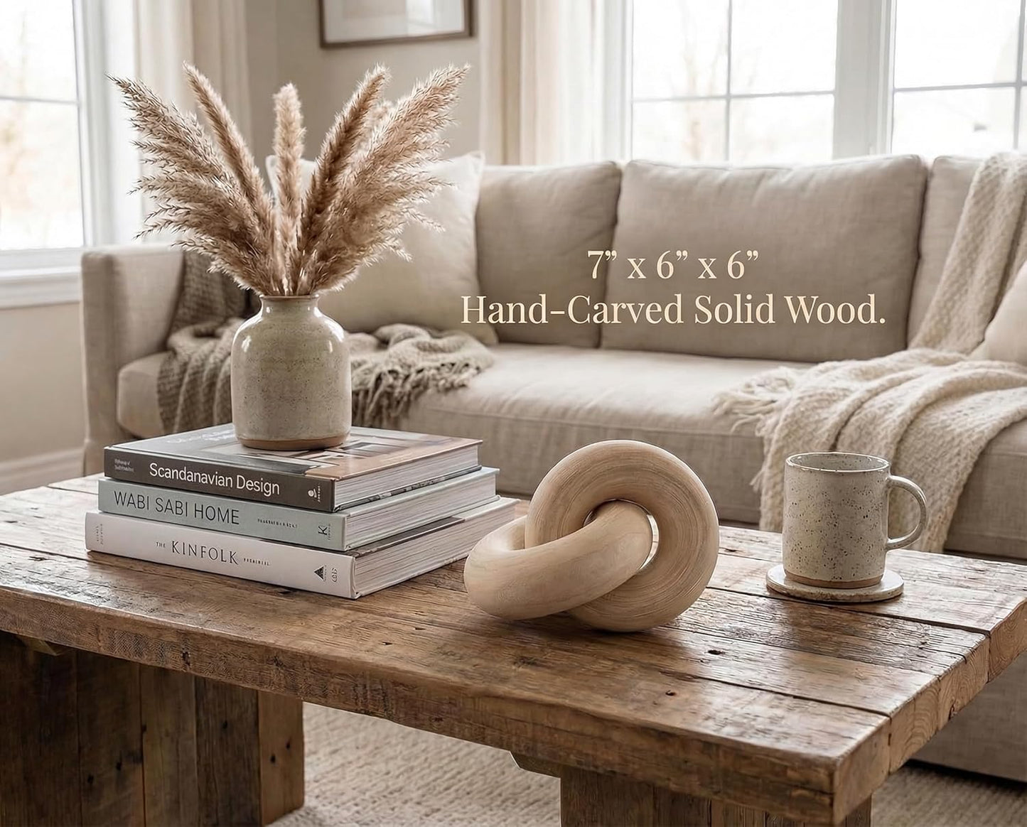 Coffee Table Decor Coffee Table Books Hardcover Book Shelf Decor Wood Knot Chain Link Décor
